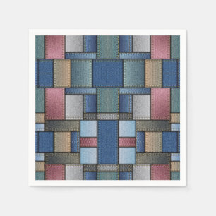 Denim Patchwork Servetten
