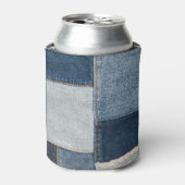 Denim Patchwork: textielpatroon Blikjeskoeler (Blikje Voorkant)