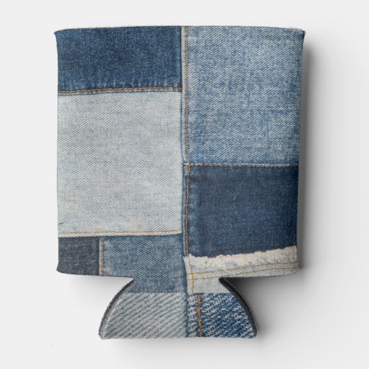 Denim Patchwork: textielpatroon Blikjeskoeler (Voorkant)