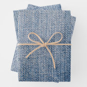 Denim Pattern Inpakpapier Vel (In situ)