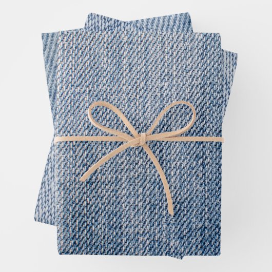 Denim Pattern Inpakpapier Vel (In situ)