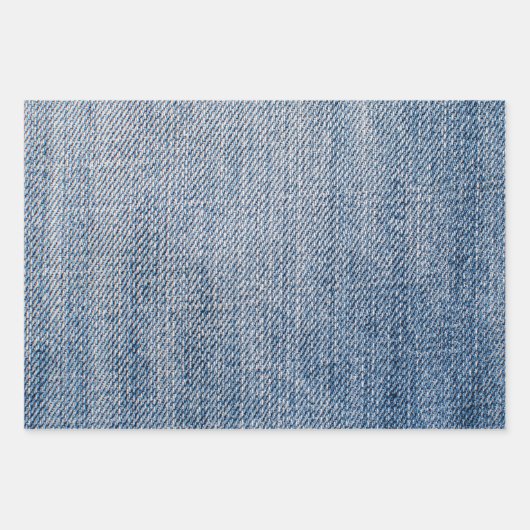 Denim Pattern Inpakpapier Vel (Voorkant)