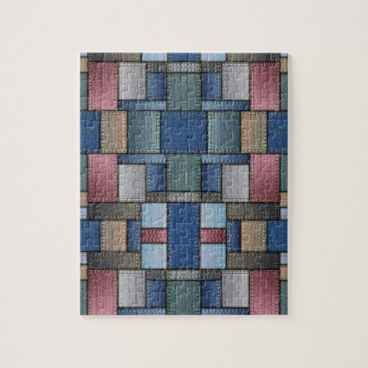 Denim Pattern Legpuzzel (Verticaal)