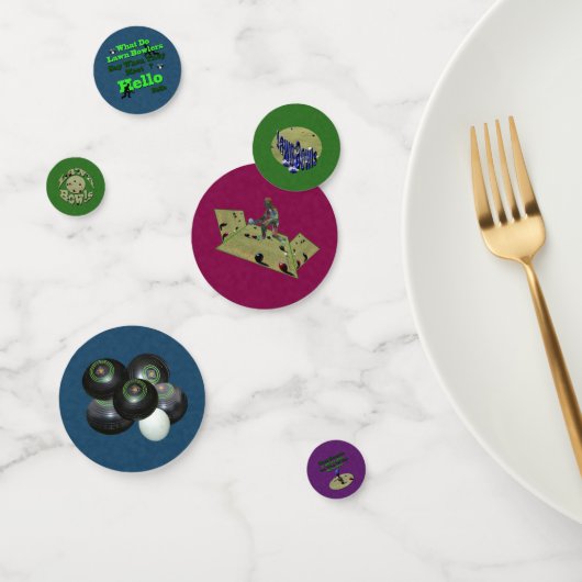 Denim Pelouse Bowles, Anniversaire Table Confetti (Groupe)