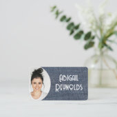 Denim Photo Lijst Visitekaartje (Staand voorkant)