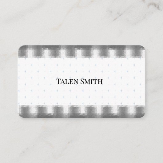 Denim Plaid Design et dentelle, Cartes de visite (Devant)