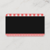 Denim Plaid Design et dentelle, Cartes de visite (Dos)