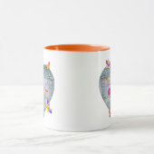 Denim Pocket Heart Flowers Papillons Coffee Mug (Centre)