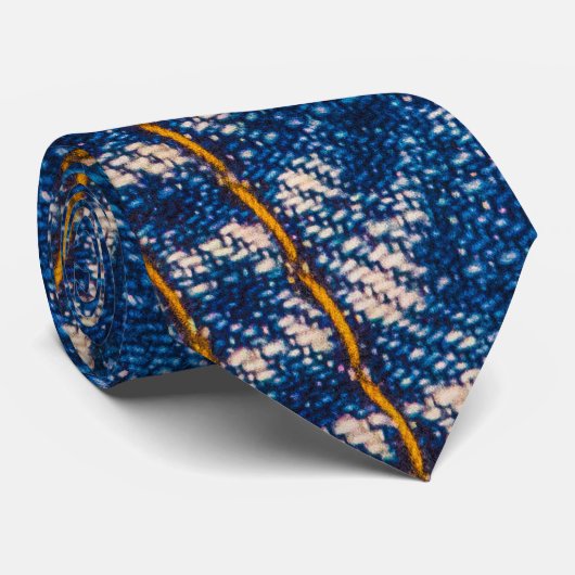 Denim print pattern background stropdas (Opgerold)