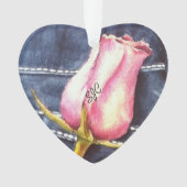DENIM ROZE ROSEBUD VALENTIJN ORNAMENT (voorkant)