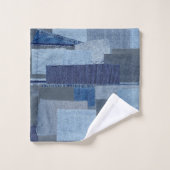 Denim Shibori de patchwork de blue-jean de Boro (Gant de toilette)