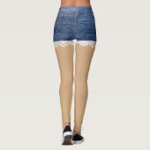 Denim Shorts Leggings Lace (Achterkant)