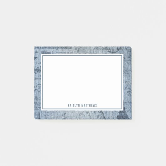  Denim Sketches Jeans Textuur Naam Post-it  Post-it® Notes (Voorkant)