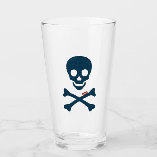 Denim Skull Glas (Voorkant)