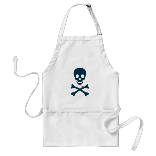 denim skull standaard schort (Voorkant)