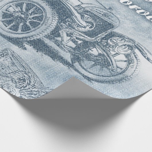 Denim Steampunk Cadeaupapier (Hoek)