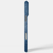 Denim Stof Bloem Monogram Case-Mate iPhone Case (Achterkant / Rechts)