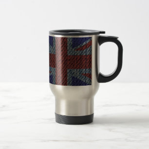 Denim Texture Pattern Union Jack British (UK) Flag Reisbeker