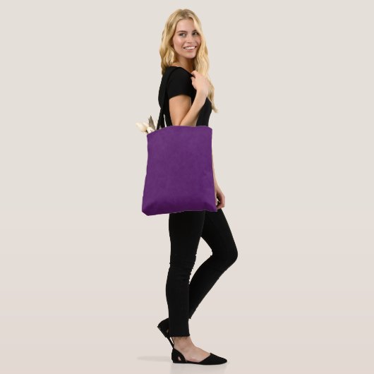 Denim texturé violet, Sac fourre - tout (Sur le modèle)