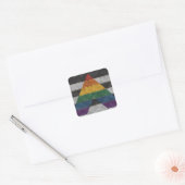 Denim Textured Seamless LGBT Ally Pride Flag Vierkante Sticker (Envelop)