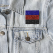 Denim Textured Seamless Polyamory Pride Flag Vierkante Button 5,1 Cm (In situ)