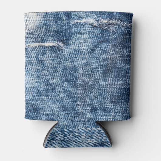 Denim textuur: blauwe jeans achtergrond. blikjeskoeler (Voorkant)