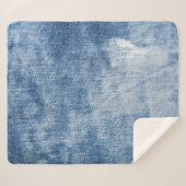 Denim textuur: robuuste gaten. sherpa deken (Voorkant (horizontaal))