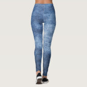 Denim textuur: versleten stof achtergrond leggings (Achterkant)