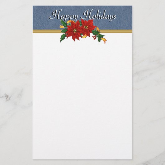 Denim Trim Prettige feestdagen Briefpapier (Voorkant)