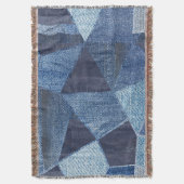 Denim Urban: Gestreepte patchwork. Deken (Voorkant Verticaal)