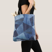 Denim Urban: Gestreepte patchwork. Draagtas (Dichtbij)