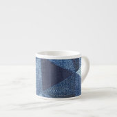 Denim Urban: Gestreepte patchwork. Espresso Kop (Voorkant rechts)