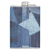 Denim Urban: Gestreepte patchwork. Heupfles (Achterkant)