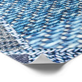 Denim Urban: Gestreepte patchwork. Poster (Hoek)