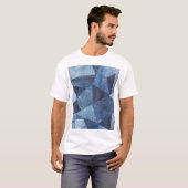 Denim Urban: Gestreepte patchwork. T-shirt (Voorkant volledig)