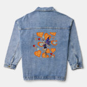 Denim Veste Bleu Orange Coeurs Fée (Verso)