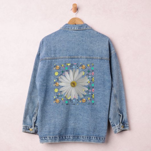 Denim Veste Daisy Floral (Hangar)