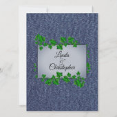 Denim Vines Faire-part de mariage (Dos)