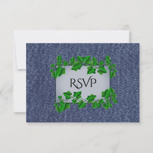 Denim Vines RSVP avec menu (Dos)