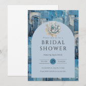 Denim-Vrijgezellenfeest Kaart (Voorkant / Achterkant)