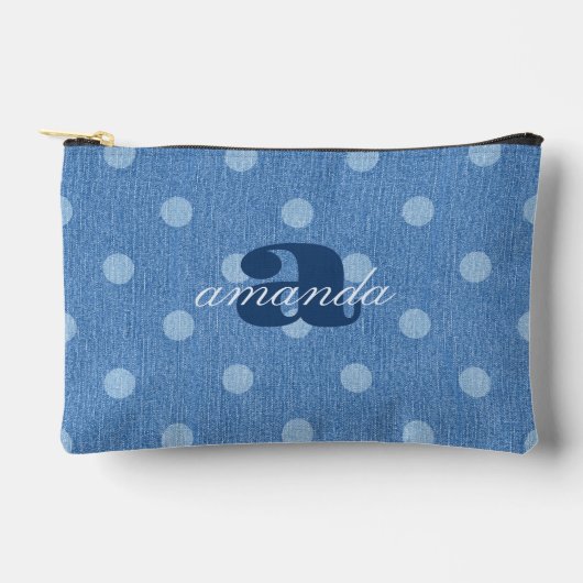 Denim Washed Polka Dot Etui (Voorkant)