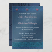 Denim Wedding Uitnodiging (Voorkant / Achterkant)