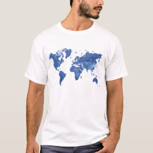 Denim Wereldkaart T-shirt