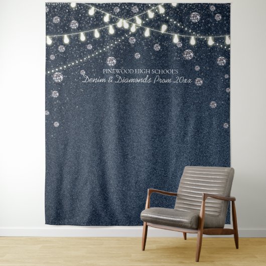 Denima en Diamonds Wandkleed (In situ)