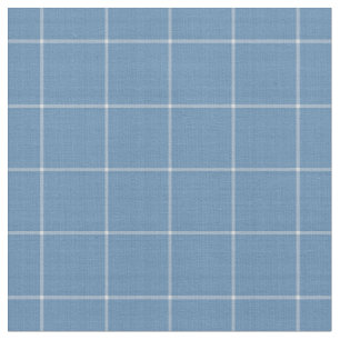 Denimblauw groot gingang geruit patroon stof