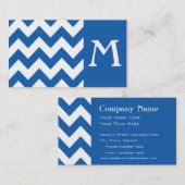 Deniml Bold Chevron Monogram Carte de visite (Devant / Derrière)