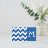 Deniml Bold Chevron Monogram Carte de visite (Debout devant)