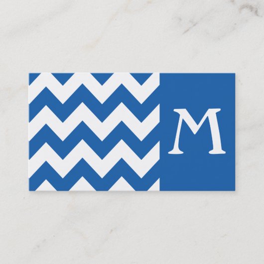 Deniml Bold Chevron Monogram Carte de visite (Devant)