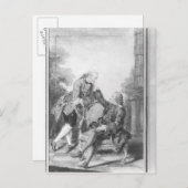 Denis Diderot en Melchior, baron de Grimm Briefkaart (Voorkant / Achterkant)