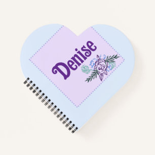 Denise Aqua Roos Heart Notitieboek